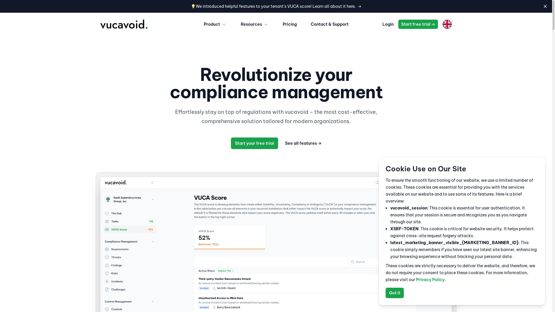 vucavoid - Revolutionize your compliance management